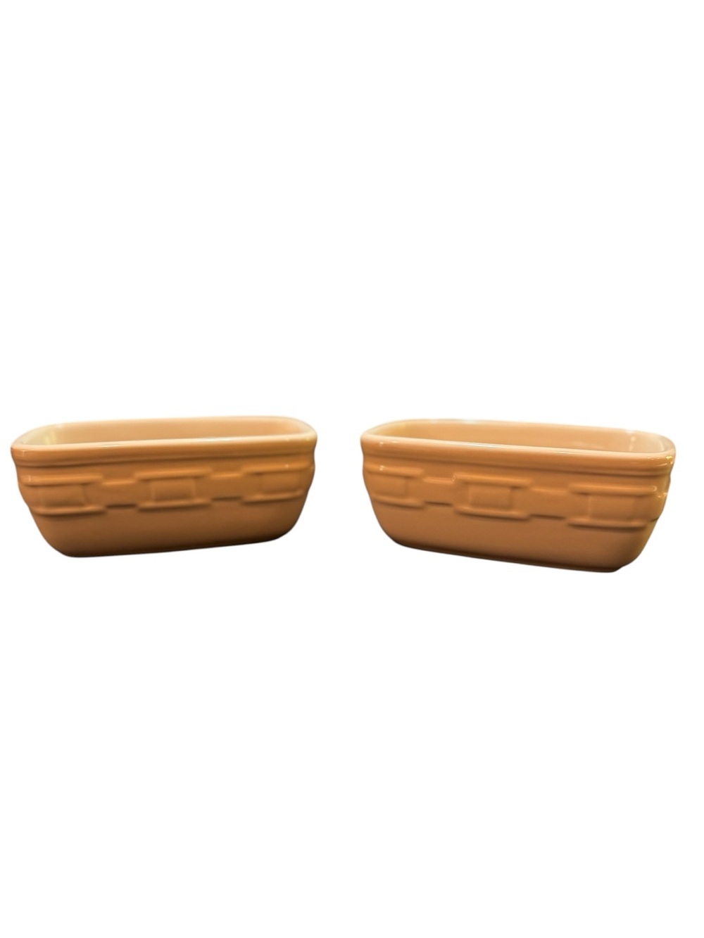 Longaberger Pottery  Woven Traditions Dash Bowls Set of 2 IVORY